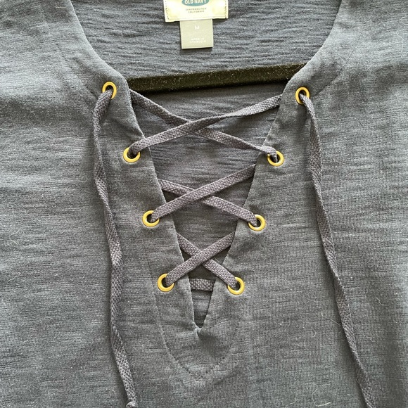 Old Navy Lace Up Top, Size M - Picture 2 of 8